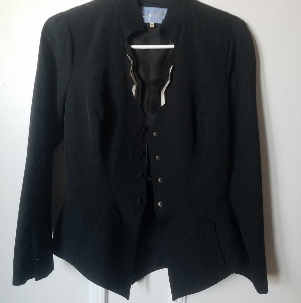 Thierry Mugler Vintage Detailed Crop Fitted Blazer